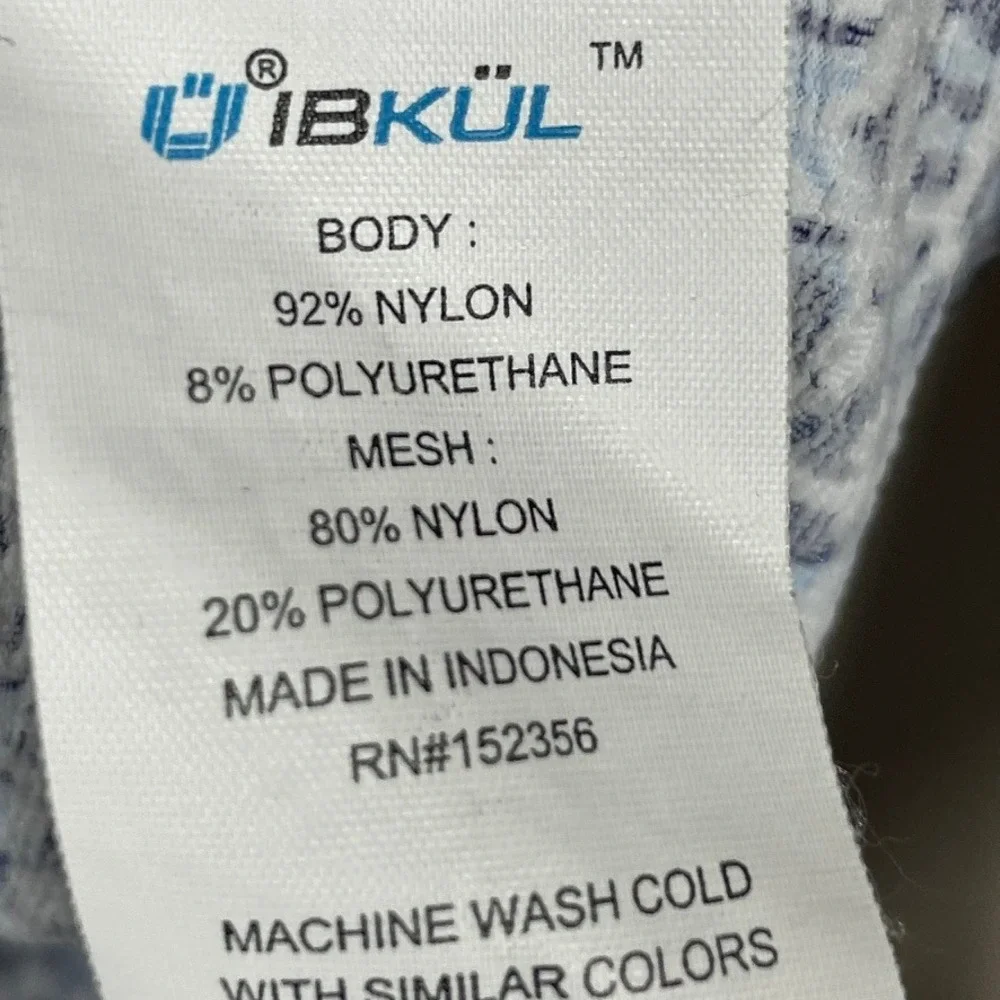 IBKÜL Sun Shirt Women S Blue Floral Coastal Golfcore UPF 50+ Quarter Zip Top